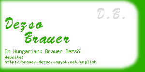 dezso brauer business card