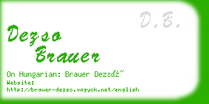 dezso brauer business card